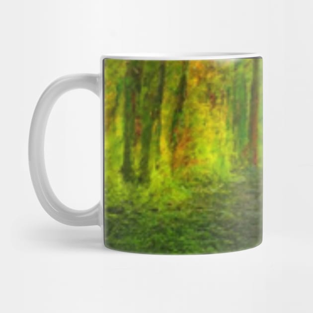 Artificial Intelligence  Green Nature Art- Nature Colored Art - AI Watercolor by Artificial Intelligence Art